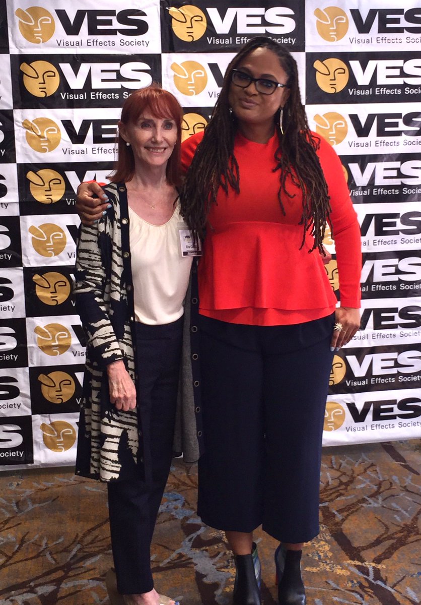 VFXSociety's tweet image. #VESSummit co-chair @RC4now and Exec Director Eric Roth greeting our empowering keynoter @ava @ARRAYNow