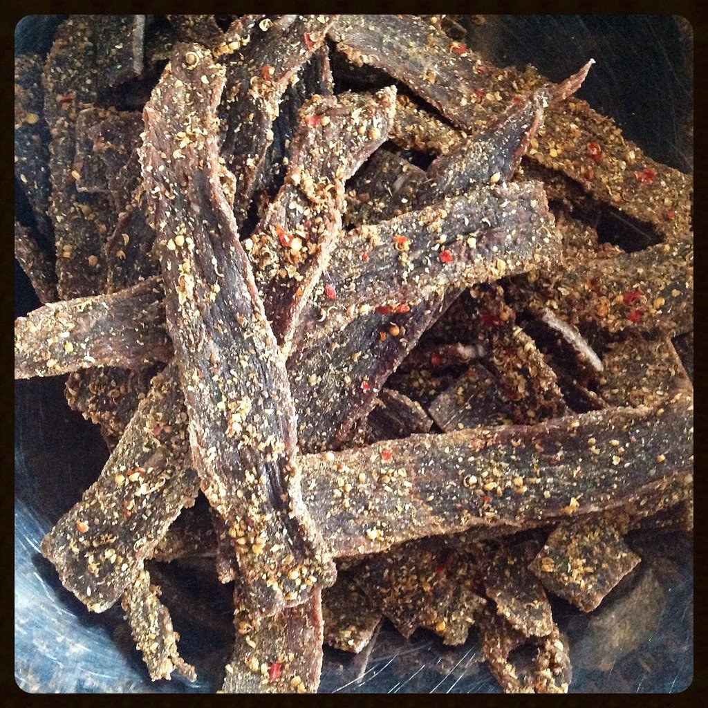 Making the jerky! Biltong style anyone?