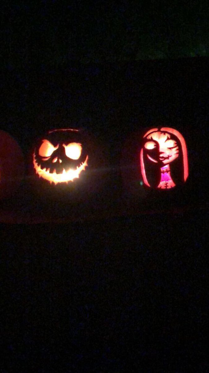 LACAPodcast's tweet photo. We had so much fun making couple’s pumpkins we made two! Which one is your favorite? #ThisIsHalloween and #WizardsForever #carving #nerds https://t.co/g0X3JwrePt