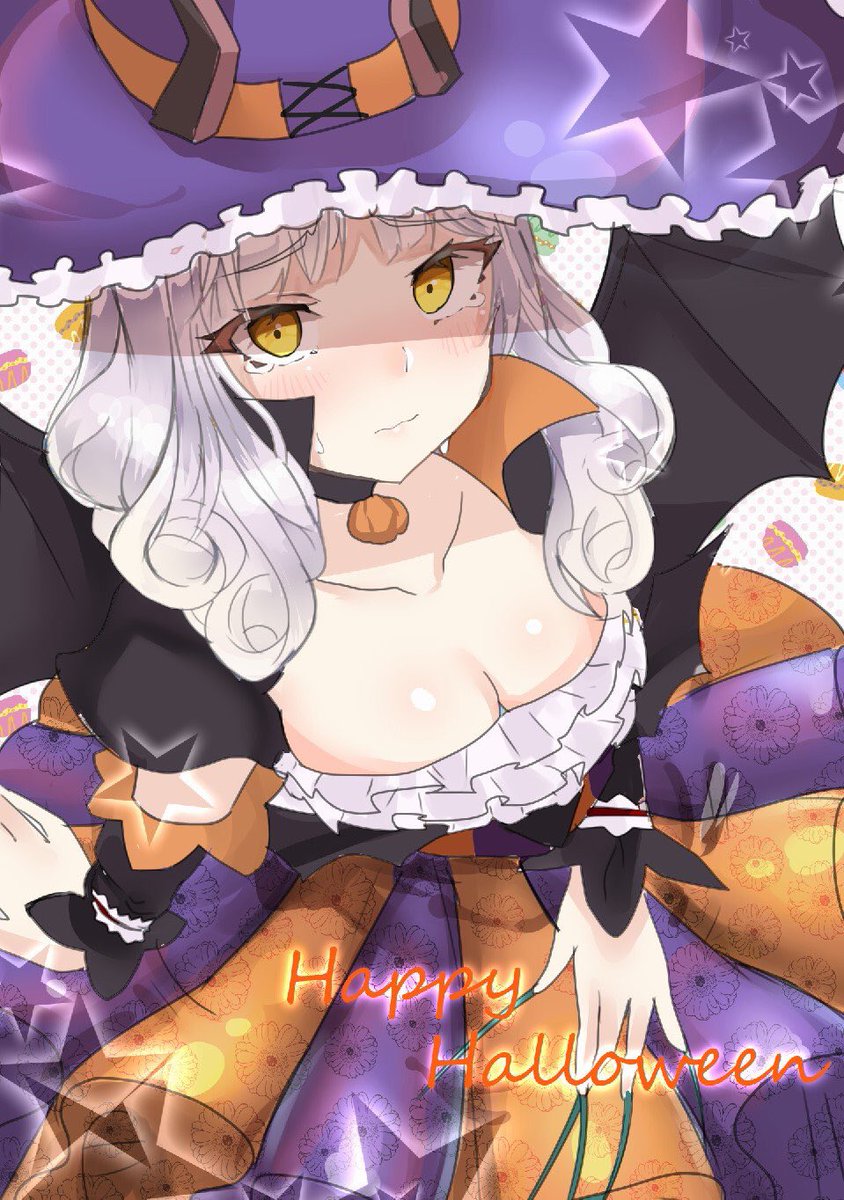 フォウ ハロウィンイラスト カーミラさんハロエリちゃんコス Fgo