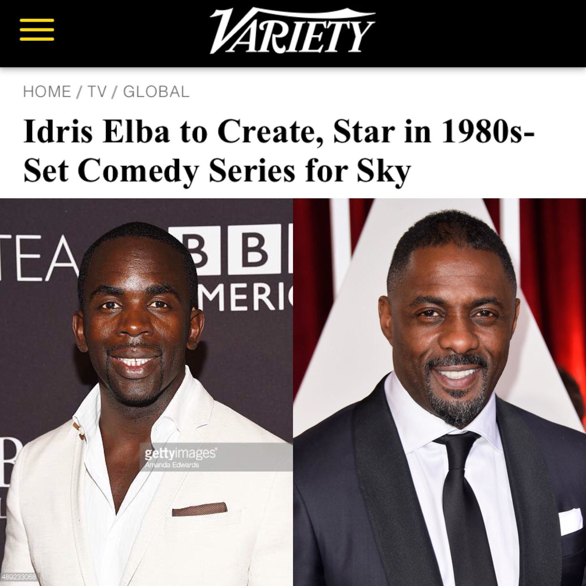 well I’m pleased to say I’m playing <a href="/idriselba/">Idris Elba</a> brother in his new series “In The Long Run”. Here we go big bro! @SkyOne <a href="/GDPicsUK/">Green Door Pictures</a> #ITLR RT