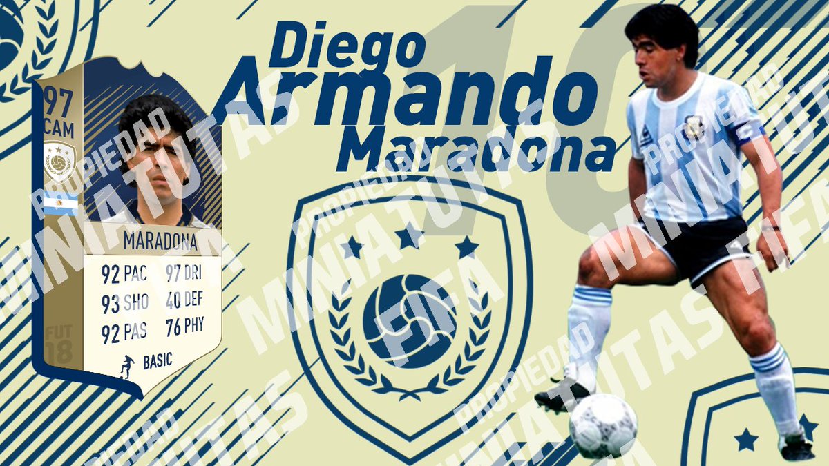 FifaMini1's tweet photo. Diego Armando Maradona #CRACKel10ElDios https://t.co/kOzHXu3BS7