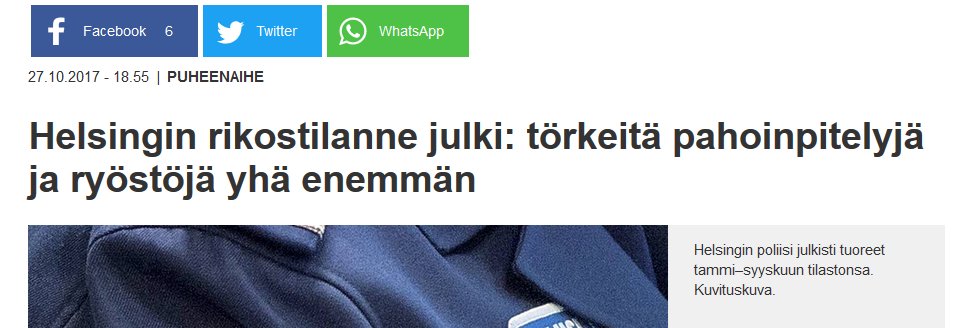 Sama poliisin tiedote. Kaksi journalistista linjaa, kaksi otsikkoa, kaksi tapaa kertoa ja jättää kertomatta. HS ja HU.