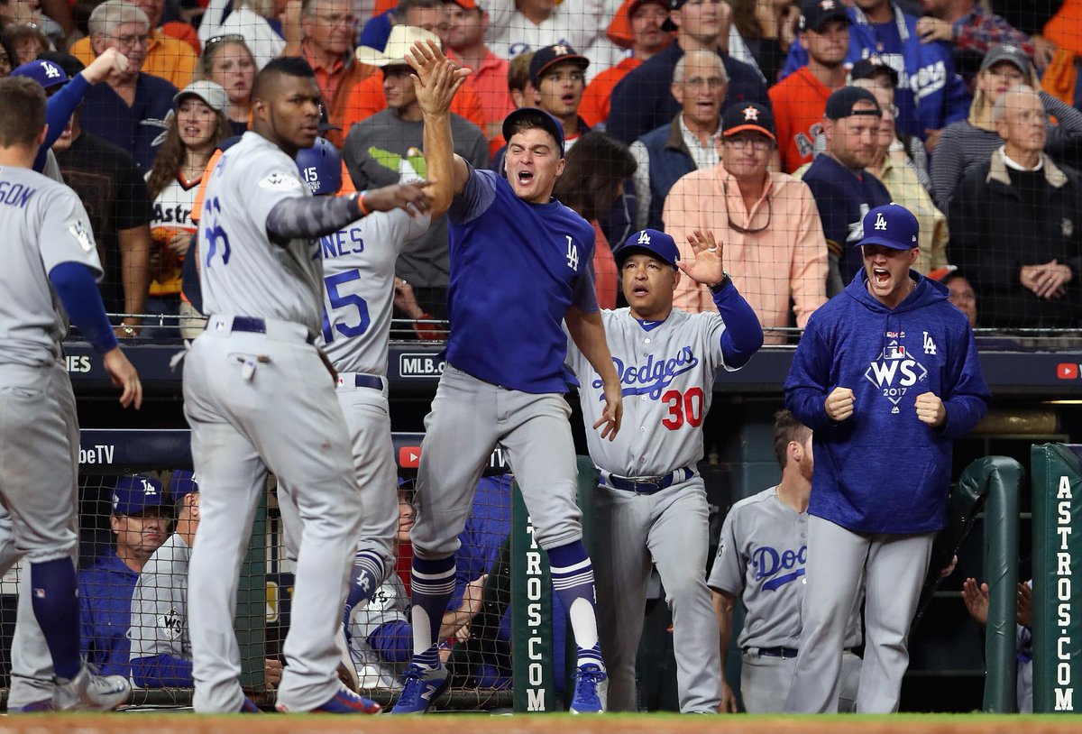 SportsCenter's tweet photo. This game has had everything....including extras.

It is the highest-scoring game in MLB postseason history to go to extra innings. https://t.co/dDlrFb07Mk