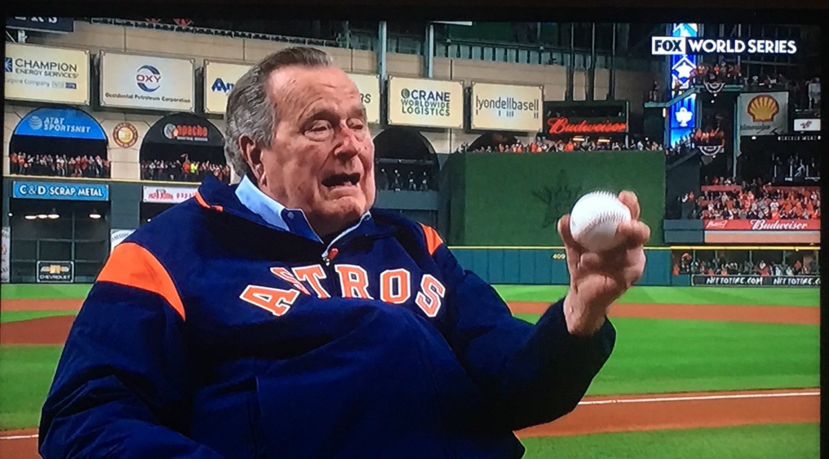 SammyReidFI's tweet photo. George Bush when this game started vs George Bush rn #WorldSeries https://t.co/PYPaINQiVF