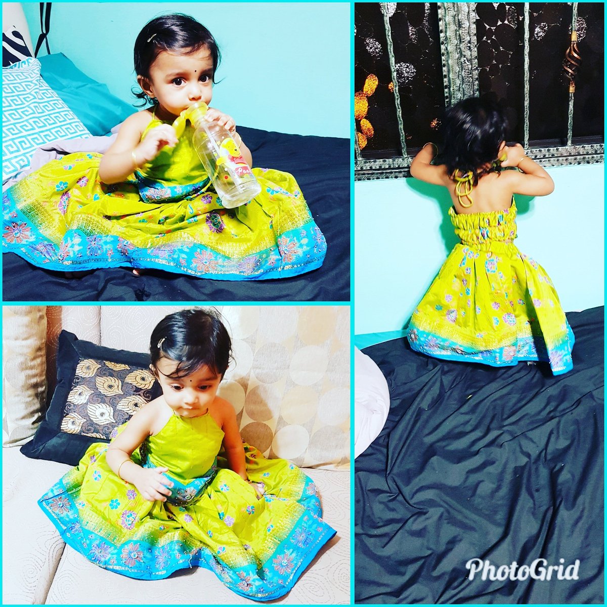 RathaAngel's tweet photo. When her Ammachi sews pretty pavadais for her, she has to flaunt it! 😍😍 #NishkaVinoth #Deepavali2017 https://t.co/vcxA0cDnZU