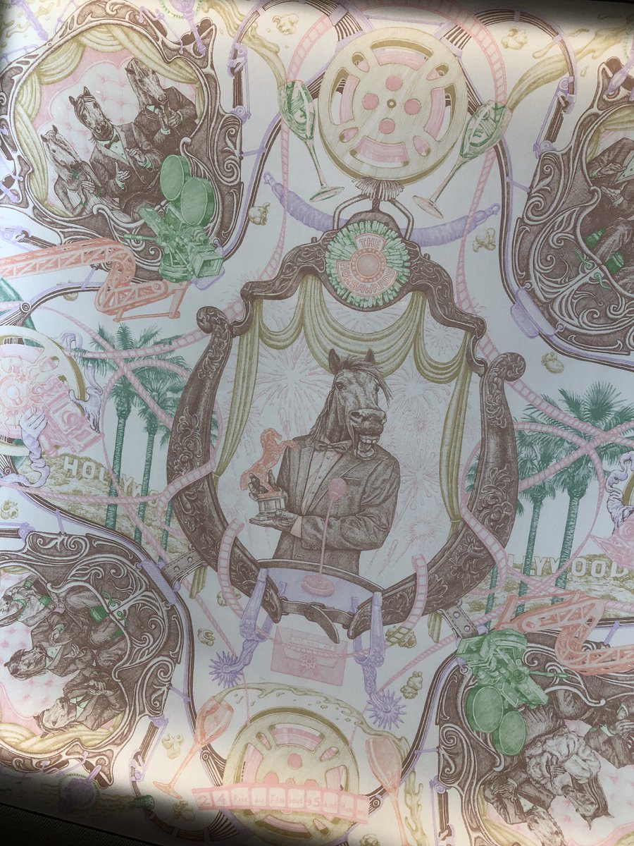 Austinopterix's tweet photo. Found this classic @BoJackHorseman women’s scarf at a @Hermes_Paris store https://t.co/8OngRX80t7