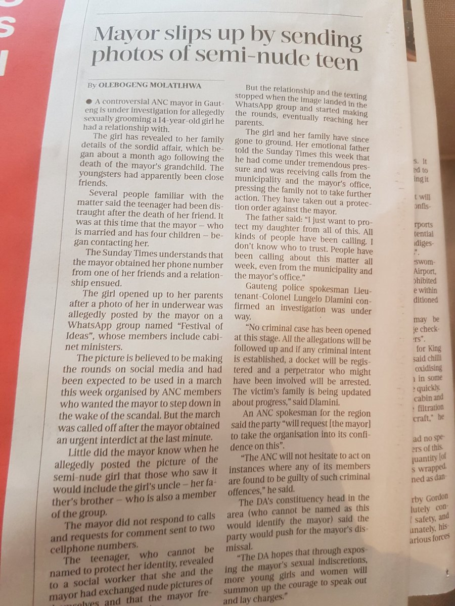 KagisoMonyadiwa's tweet photo. @SakinaKamwendo the factional @ANCYLhq should march against that Mayor,an excuse for a man,on their #BlessersMustFall campaign,if it's legit https://t.co/Ar4D9OasLp