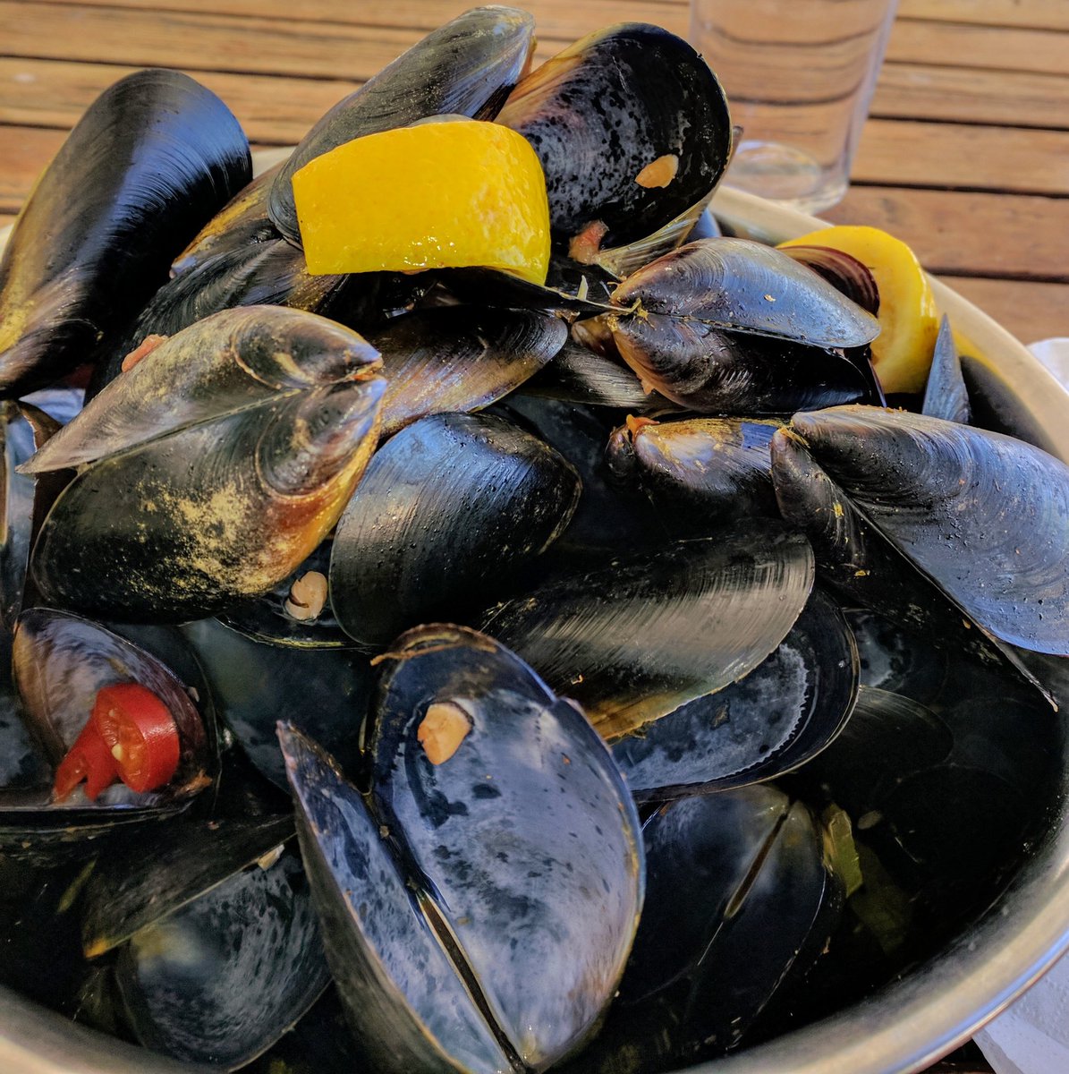 Meg McKinlay talked about quiet books and quiet moments at FLC Conference.  Putting it into practice. Empty mussels and cider with views.