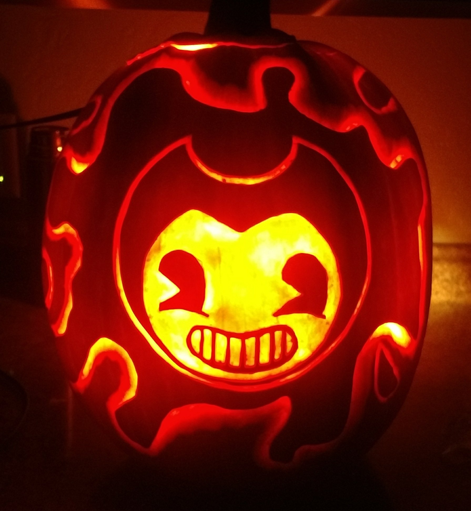 skpacman-on-x-my-son-and-i-made-this-batim-ink-splat-bendy-pumpkin-that-s-about-5hrs-of-carving-and-scraping-right-there-worthit-https-t-co-t6zounafec-x