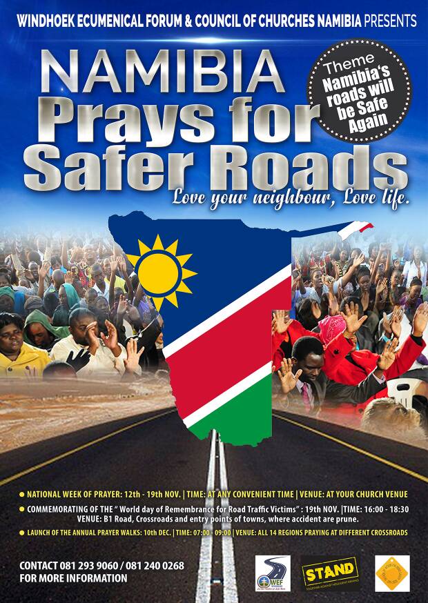 MVAFundNamibia's tweet photo. Love Your Neighbour for Safer Roads Campaign #CouncilOfChurchesInNamibia #LessDeath #MoreLives https://t.co/icIoyGuqsm