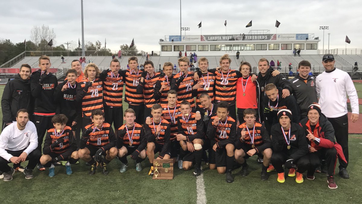 AllyKraemer's tweet photo. CONGRATULATIONS @AHS_M_Soccer on their district championship win on Saturday! The team is now...https://t.co/eYIgqYDNTx @WCPO #ProudRedskin https://t.co/9MLUiDqhLO