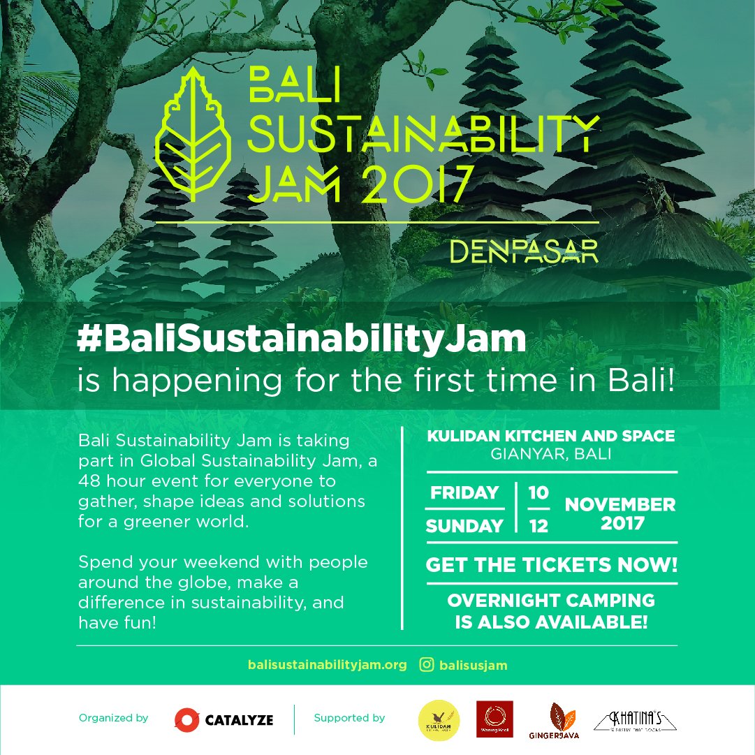 We're organizing #BaliSustainabilityJam. Come spend 48 hrs with us to crack some environmental challenges! balisustainabilityjam.org