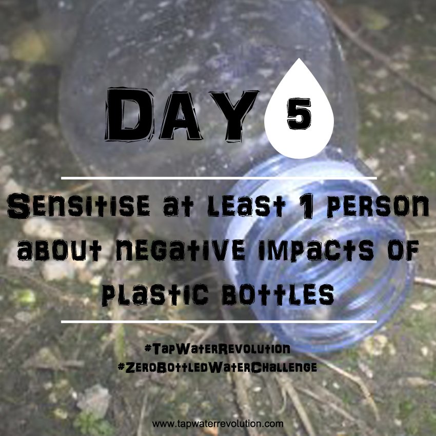 Day 5 of the #Challenge Sensitise @ least 1 person about -ve impacts of #PlasticBottles #ShiftTheDemand #Mauritius #Sustainability @HCCanZA