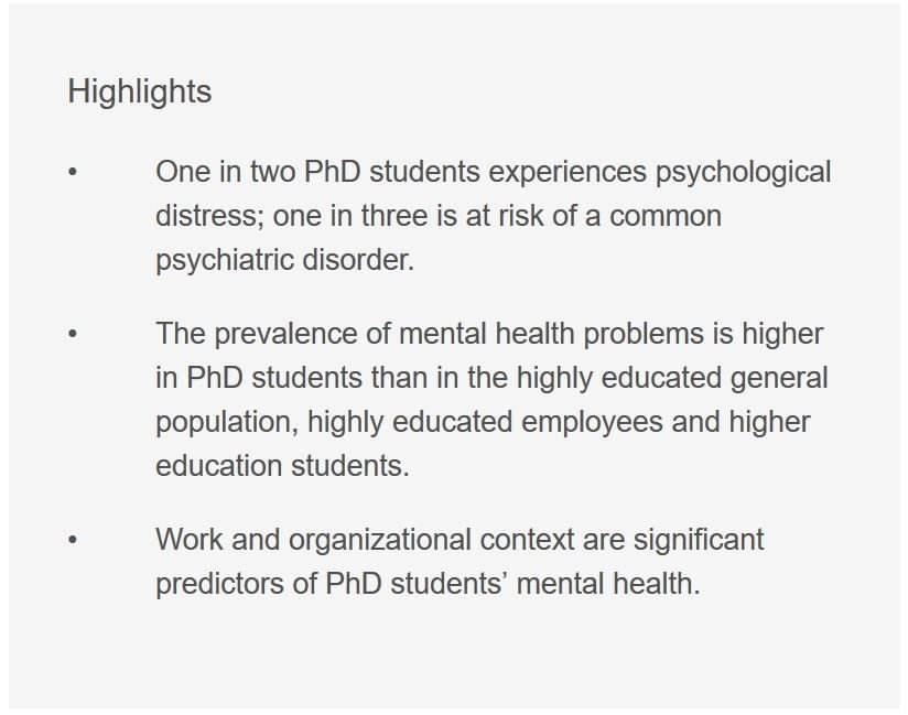 ithinkwellHugh's tweet image. PhD affecting your mental health? 
You are not alone. bit.ly/2lpjUbN
Reach out. You are not alone.
#phdchat #ECRchat