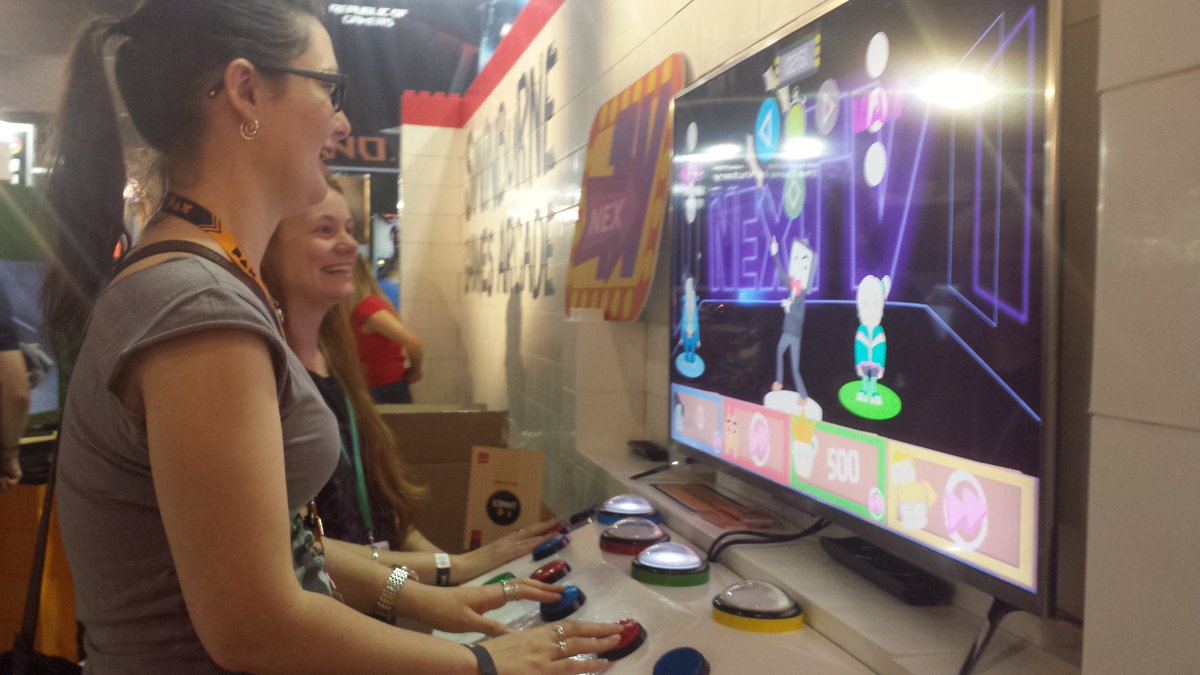 NexTVGame's tweet photo. Thank you to everyone who  played NexTV at #PAXAUS! 

Special thanks to the amazing @Tres_Villain and @Swinburne

We'll see you NEXT time! https://t.co/IyIgjzJq2H