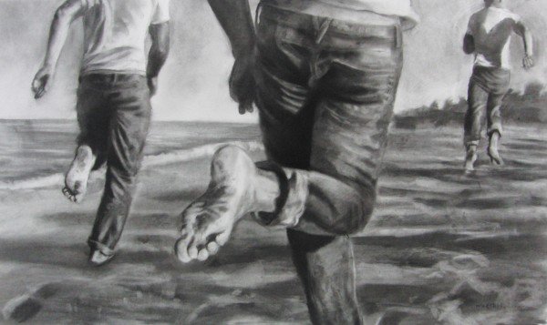 nakedeyegallery's tweet photo. Across the Sands, original charcoal on paper by Patsy McArthur: https://t.co/M2Q2R71r37 #brighton #art #patsymcarthur https://t.co/Idyin7MubD