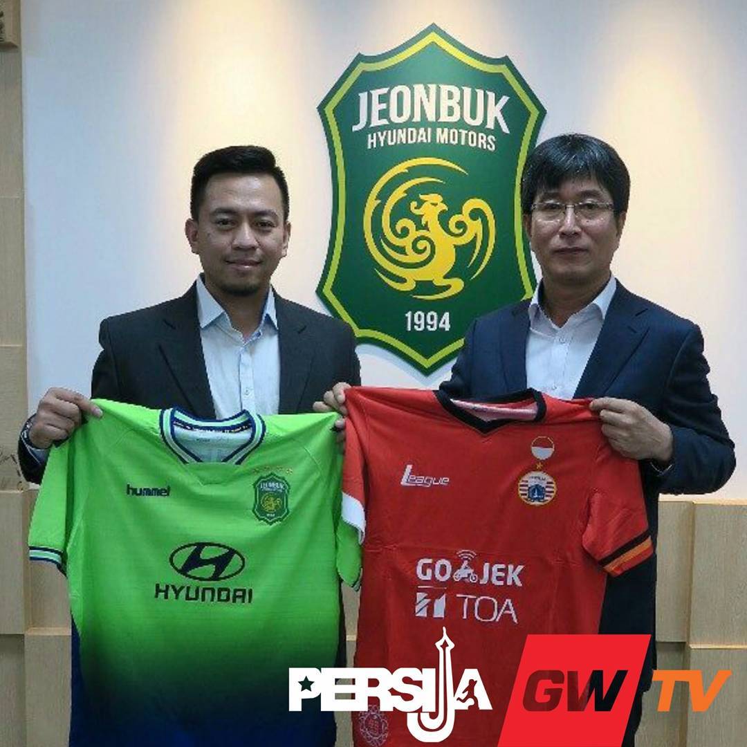 persijagwtv's tweet photo. Persija melakukan kerjasama dengan salah satu klub papan atas Korea Selatan, Jeonbuk Hyundai Motors FC
#persijagwtv #persija #persijajakarta https://t.co/ADirmQIF8d