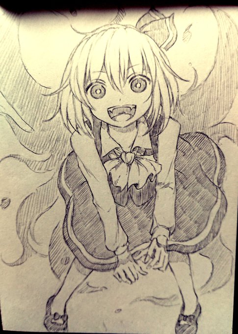 この10月は忙殺の1ヶ月でした…
何かのカットインっぽいルーミア落書きでお茶を濁します('・ω・`) 