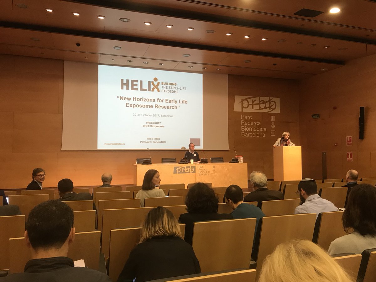 docjohnwright's tweet photo. 5 years of labour and the curtains are drawn for the #HELIX2017 grand finale! @HELIXexposome @BiBresearch https://t.co/xY5EZJuDgp