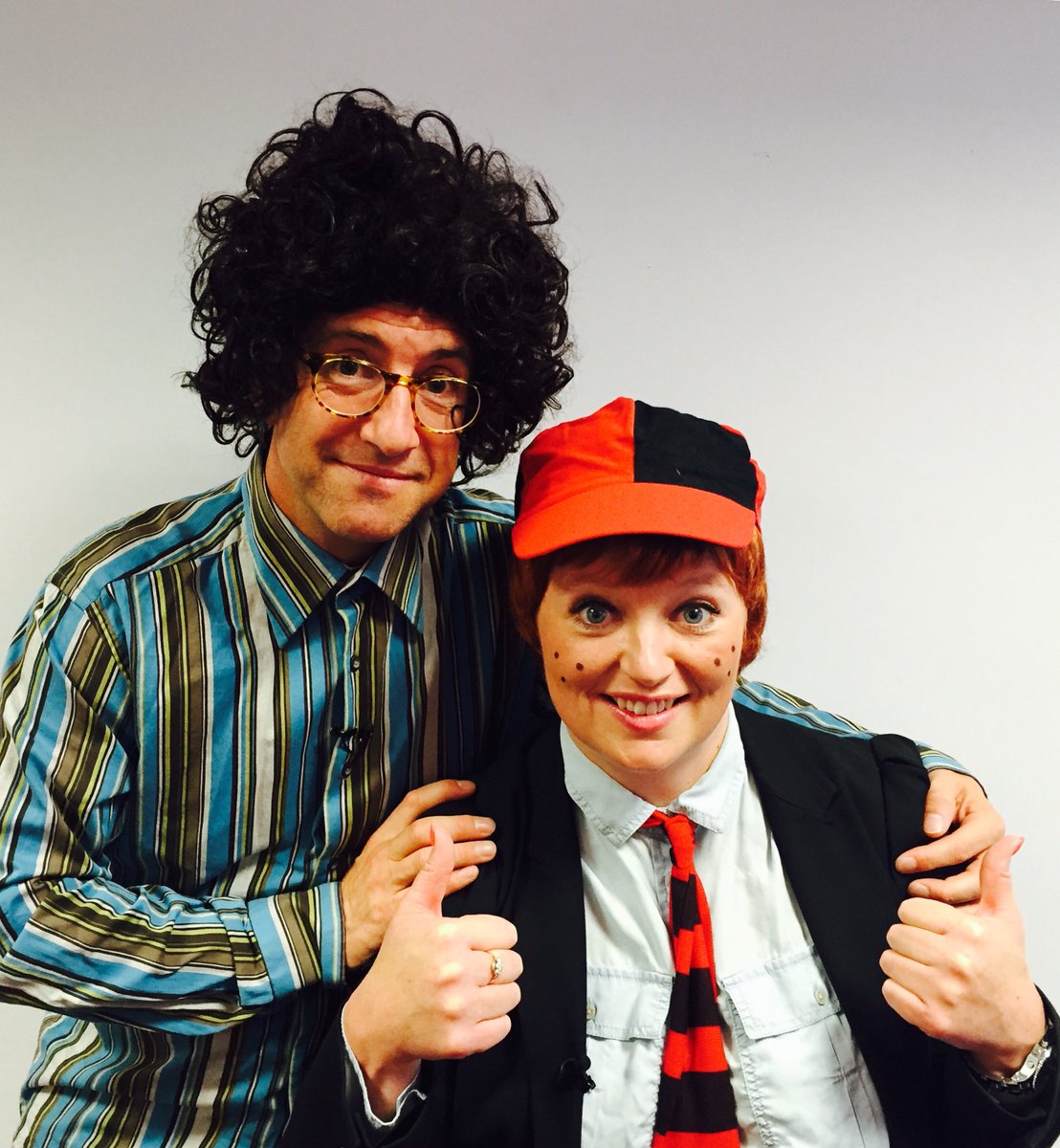 BFBSRadioHQ's tweet photo. We’re talking about your #worstcostumes #halloween Here’s pic of @bfbshatch @veritygeere with THE worst #Krankies #fancydress https://t.co/wWHwobufHI