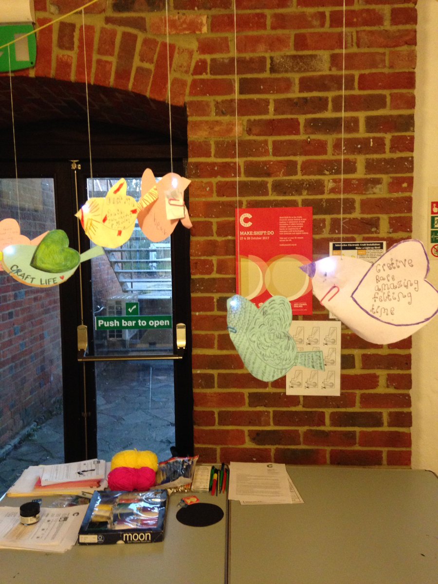 me_backwards's tweet photo. Some lovely results from my light-up paper bird workshop & installation @farnhammaltings yesterday for @CraftsCouncilUK #CCMakeShiftDo https://t.co/iL1yIUITC3