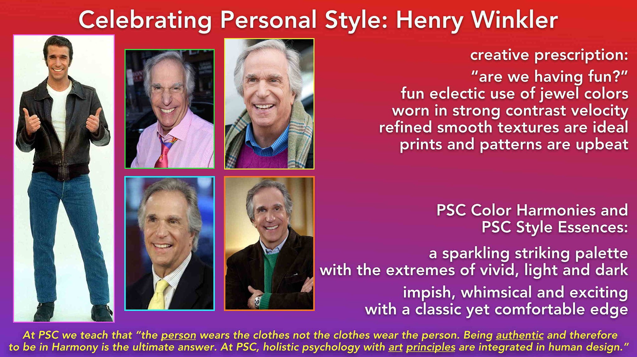 Happy birthday Henry Winkler. We celebrate your fun personal style today! 