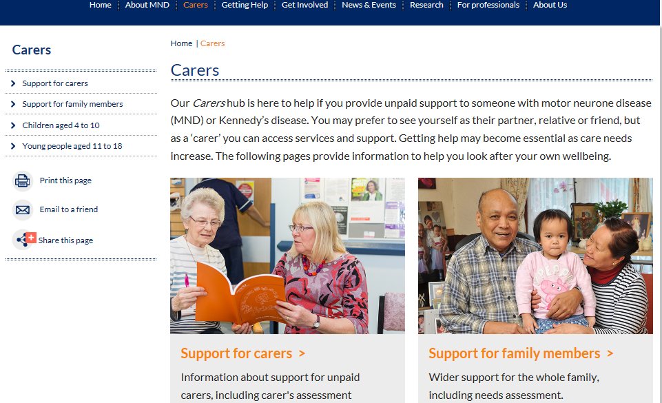 We are delighted to launch our revamped web hub for carers and family members today:  mndassociation.org/for-carers #MND #kennedysdisease