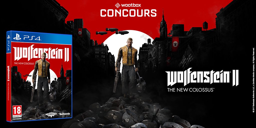 wootbox_fr's tweet image. Follow + RT pour tenter de gagner un jeu PS4 de Wolfenstein  ! 😁 #wootbox #Wolfenstein