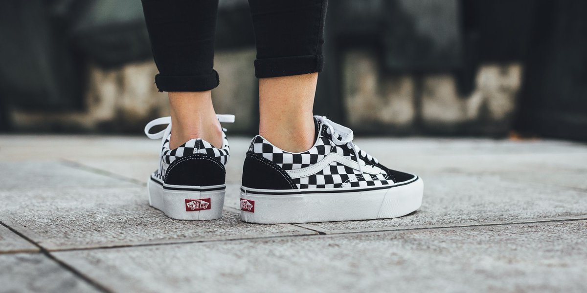 vans old skool platform checkered