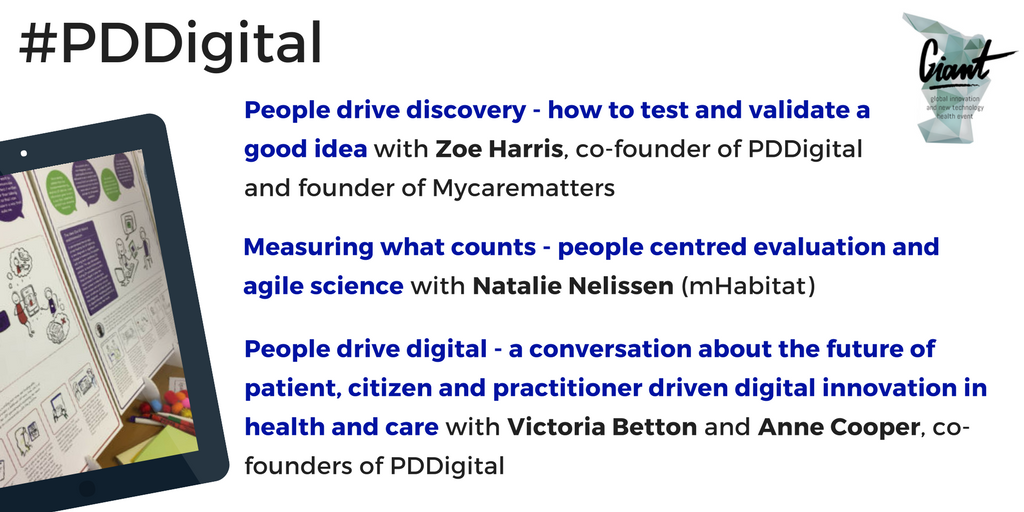 TweetsByThrive's tweet photo. Preview of our #PDDigital talks Part 2. You can find the full schedule here https://t.co/uvDn3SgwBz   #PDDigital17 @gianthealthevnt https://t.co/GLapertIrI