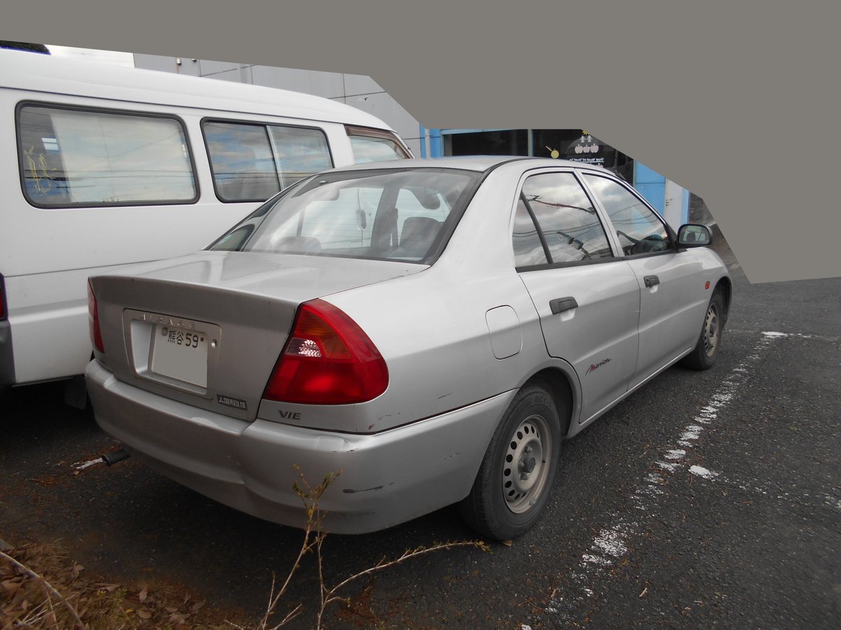 K Ascot 三菱 ミラージュセダン Marion ミラージュセダンの廉価グレードのマリオンです ここの会社で日常的に使われているようですね