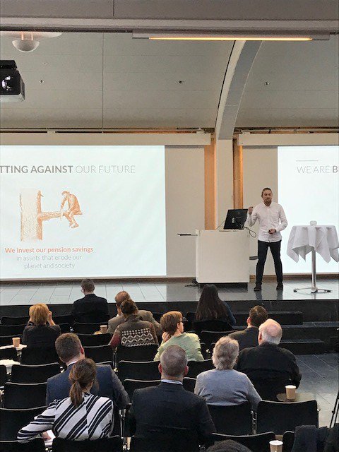 We invest our pension savings in assets that erode our planet and society. Interesting points from Emil Stigsgaard @penstable #responsinvest