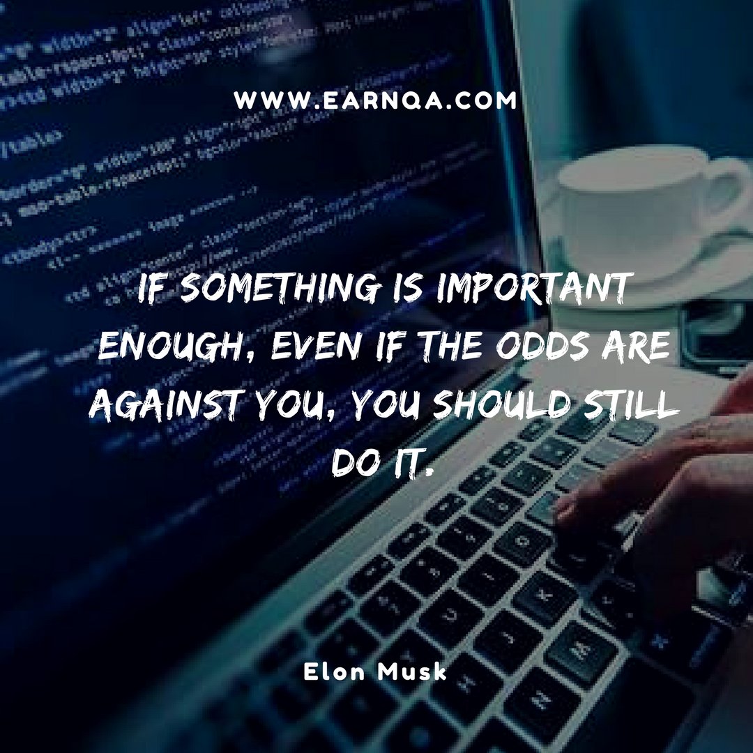 If something is important enough, even if the odds are against you, you should still do it.  #onlinetraining