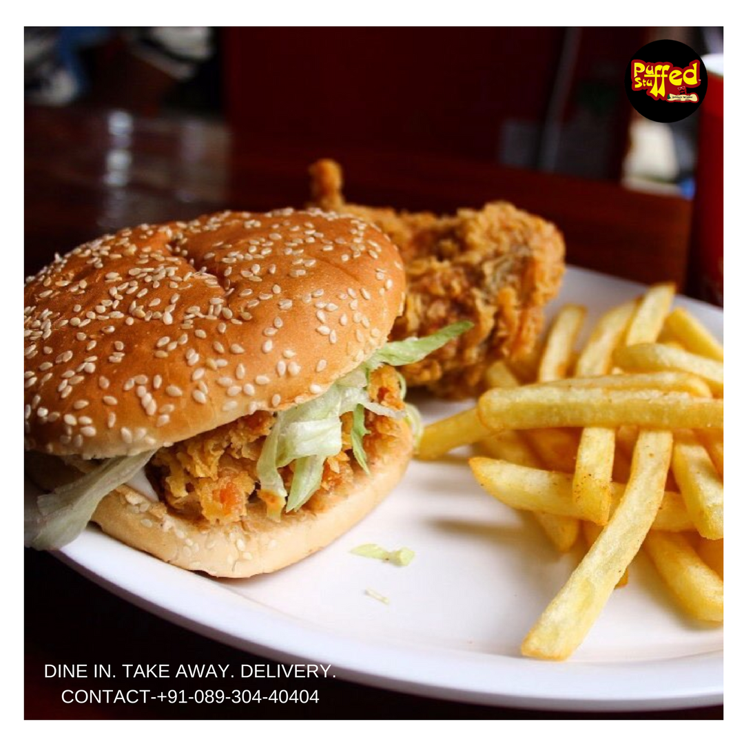 PuffedStuffed's tweet photo. Because burger can make my day. #puffedstuffed #karnalindia #karnalfood #mondaymotivation #karnalfoodvibes https://t.co/xzgp604U9v