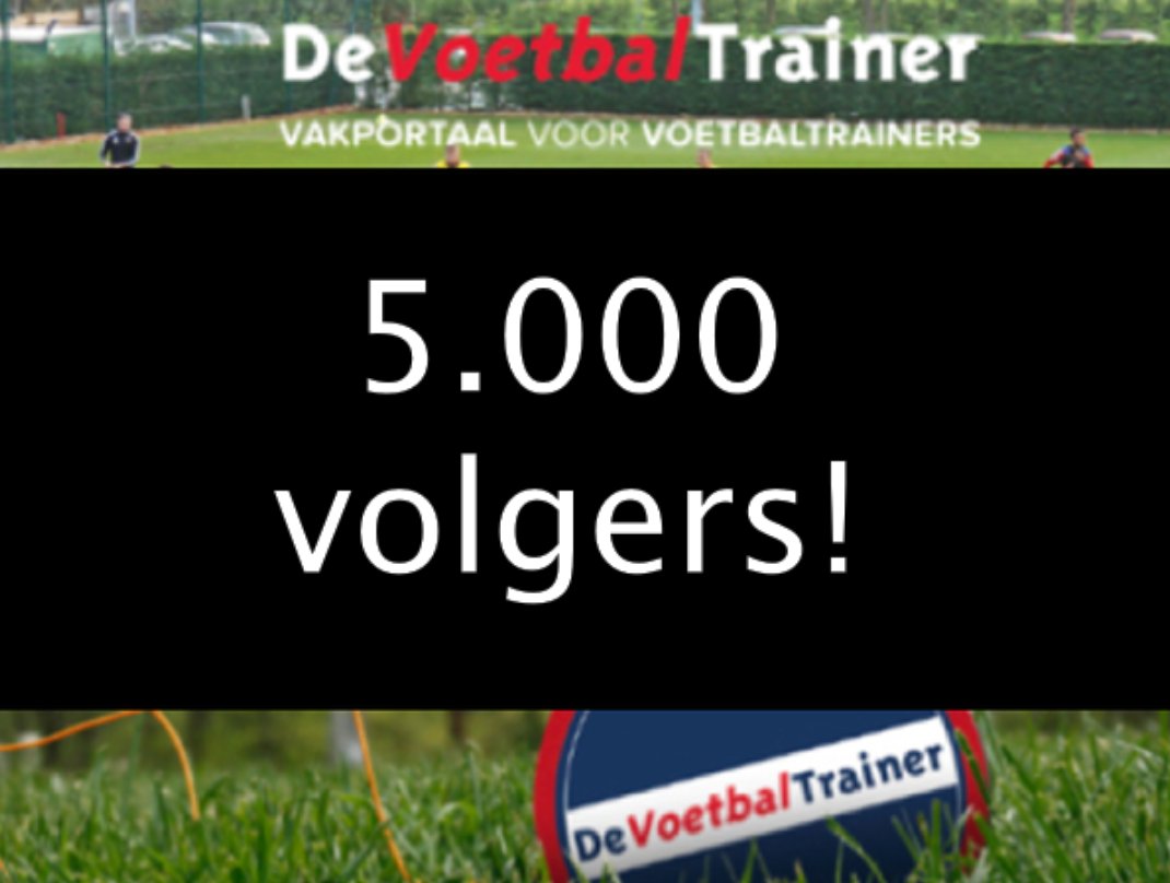 DeVbt's tweet image. We hebben 5.000 volgers! Daarom verloten we onder de retweeters een jaarabonnement op de:
⚽️ TrainingsPlanner (€75)
⚽️ Mediatheek (€57,50)