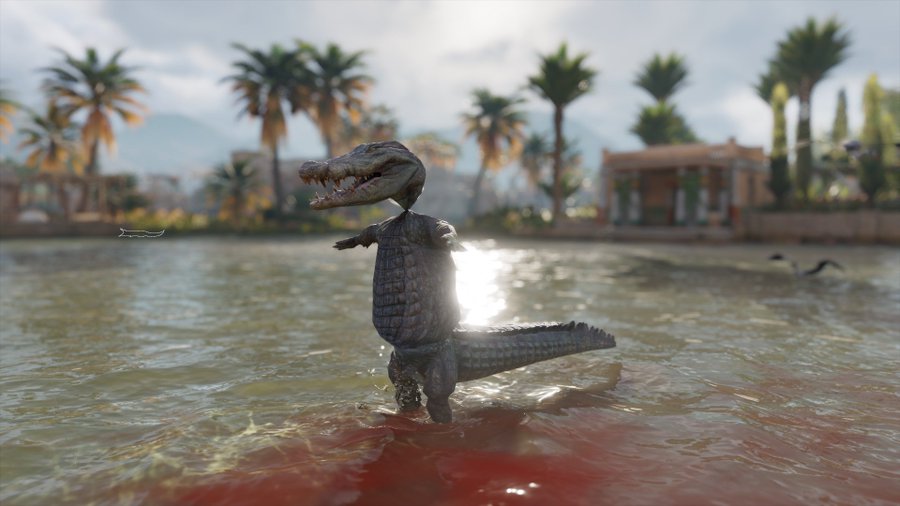 アサシン クリード オリジンズ にて奇妙なバグの発見報告が相次ぐ 仁王立ちのかわいいワニや 高速回転しながら浮遊する帆船 Automaton