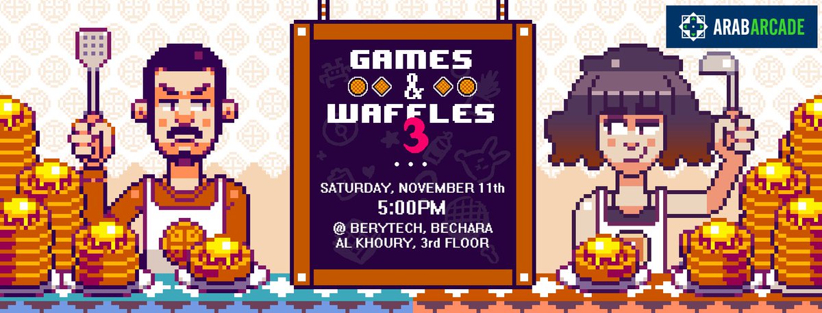 ArabArcade's tweet image. Party Games, Waffles, Pancakes and more! Who could say no to this event?
Follow the link to learn more: facebook.com/events/4985698…