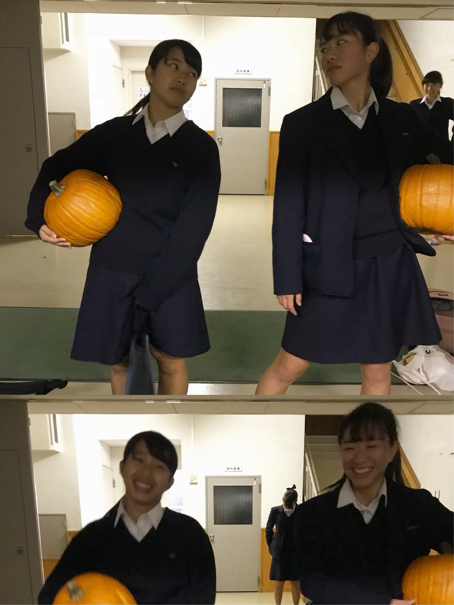 WDC_61's tweet photo. この2人が持つとバスケボールに見えるね🏀🎃 https://t.co/eECEa9280U