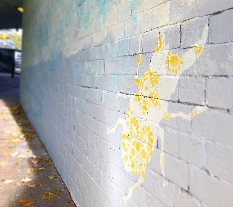 TeamCatford's tweet image. This gorgeous guy looking pretty lovely under #Catford Bridge today. And there’s a lot more to come thanks to the @6artslondon1 Team. #SE6