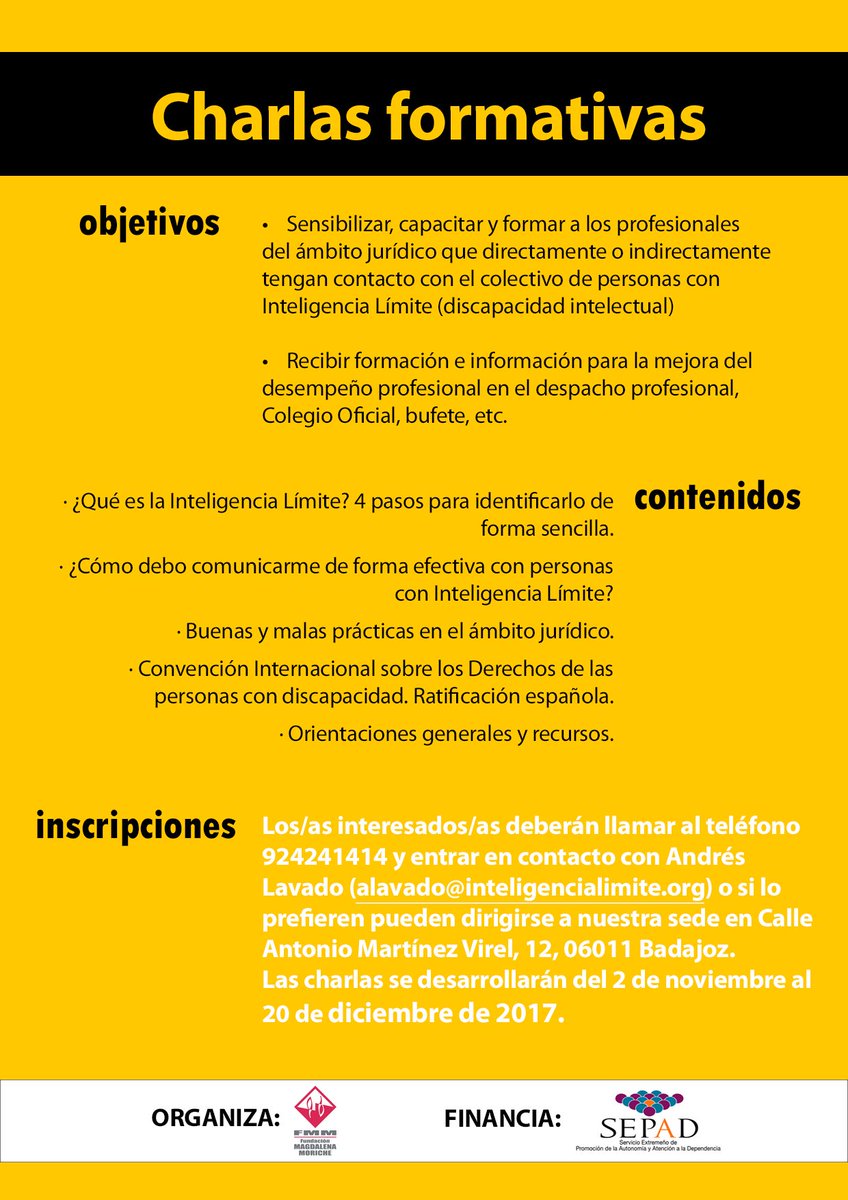 ilimiteext's tweet photo. Igual que tú 2.0. Programa de sensibilización y formación para profesionales del ámbito jurídico #inteligencialimite https://t.co/ggJacq0071