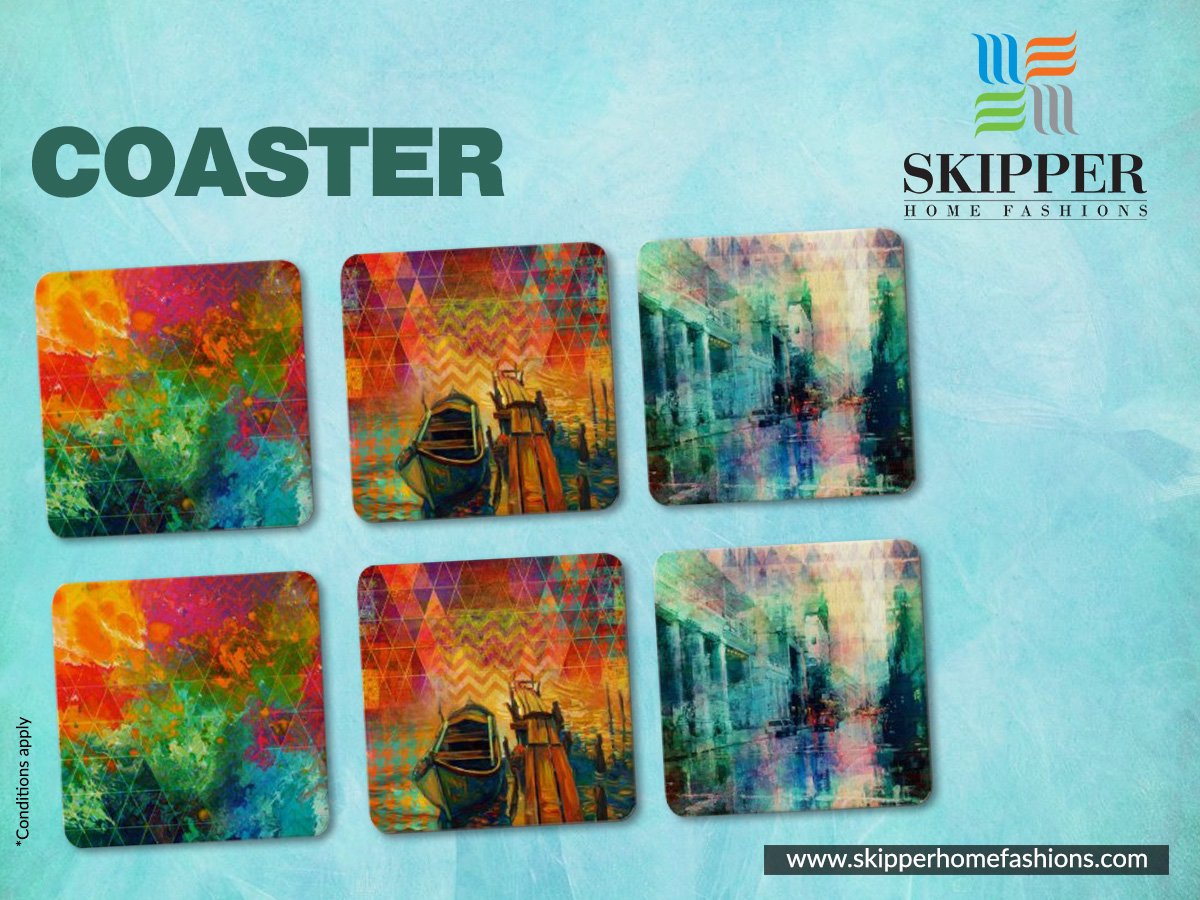 SkipperHome's tweet photo. Make your get together and lunch scenes classic with these absolute coaster collections. Buy Now @www.skipperhomefashions.com https://t.co/Ohty9KU46X