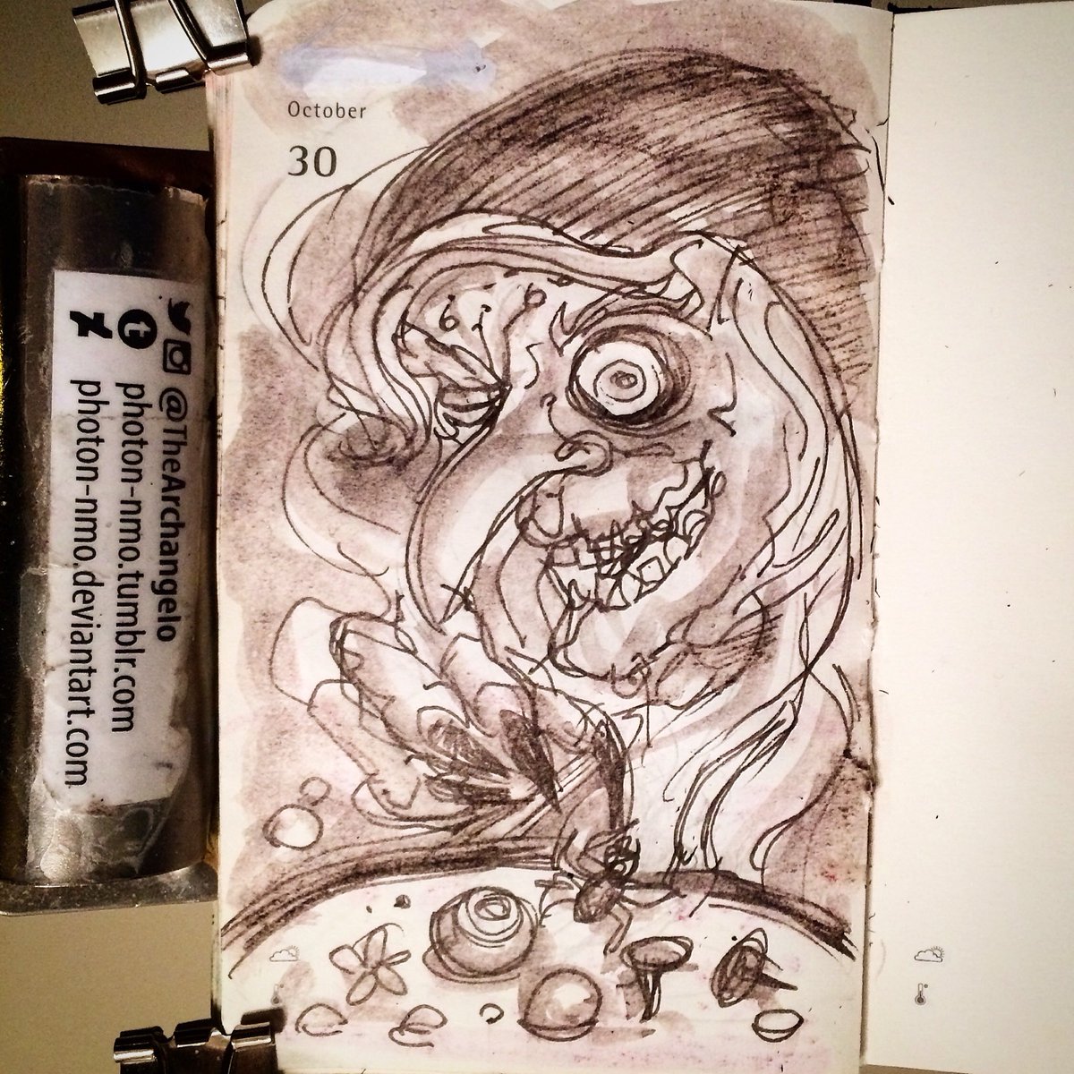 TheArchangelo's tweet photo. Day 303 #of365 • Day 30 #inktober #inktober2017 #drawlloween  #drawlloween2017 #cauldroncrones #cauldron #crone #crones #witch #halloween https://t.co/fkXnCc3gck