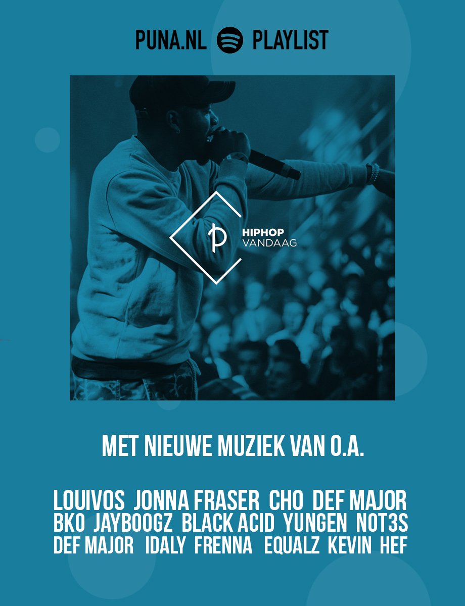 De Puna.nl playlist is ge-update met nieuwe muziek van o.a. Louivos, Jonna Fraser, Cho, BKO &amp; Black Acid. - spoti.fi/2j3MWeo