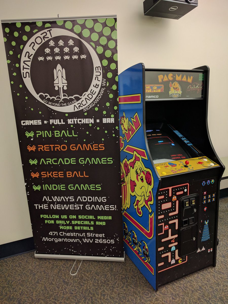 JordanHallow's tweet photo. There are free arcade games provided by @StarportWV this week in @wvuLibraries downtown room 1036 for #gamesweek! https://t.co/qTPfrEnf5U