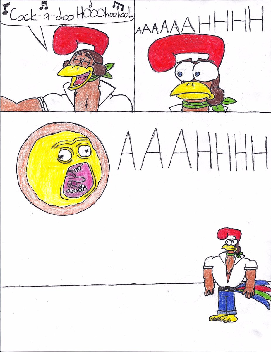 ChosenRosen92's tweet photo. (Screaming) Sun Do Shine #RickandMorty #rockadoodle #chanticleer #fanart #season3 #screamingsun https://t.co/oZnOijQwRa