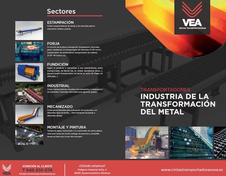VeaConveyors's tweet photo. En Vea somos fans de muchas cosas: #forjas #mecanizado #estampación #fundición. De qué eres tú #fan? https://t.co/acaCGR0ZXq https://t.co/gjynXQnMJD