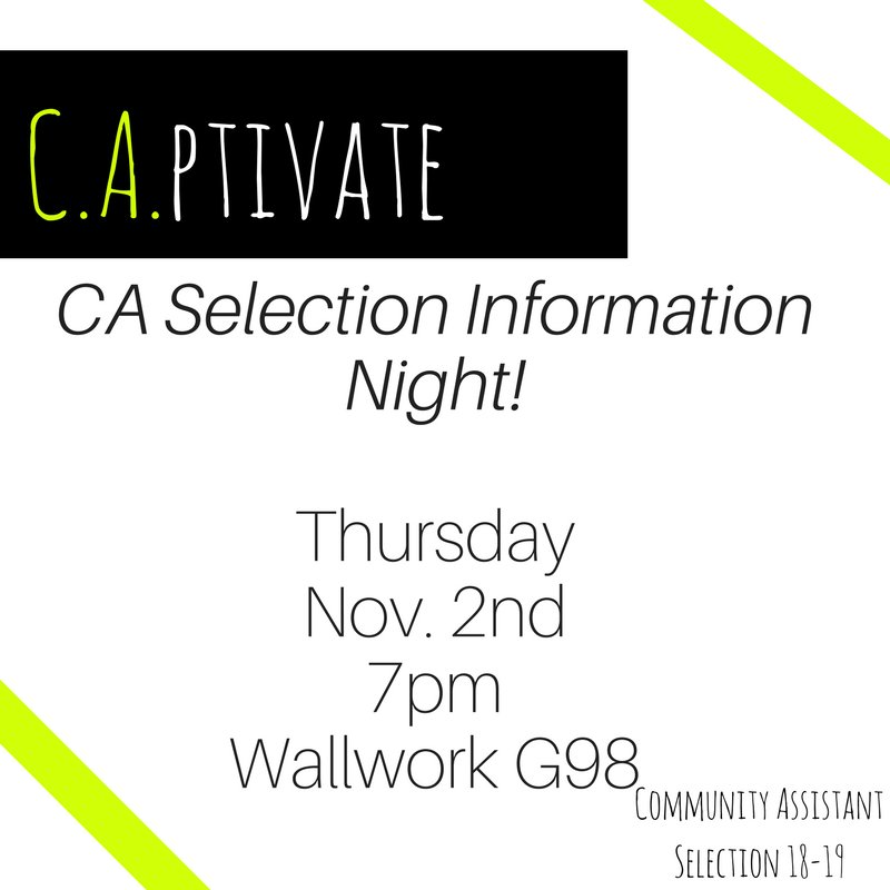 IUPOHRLD's tweet image. Find out more about being a CA (the bestest job on campus)!  #IUP #reshall @IUPedu