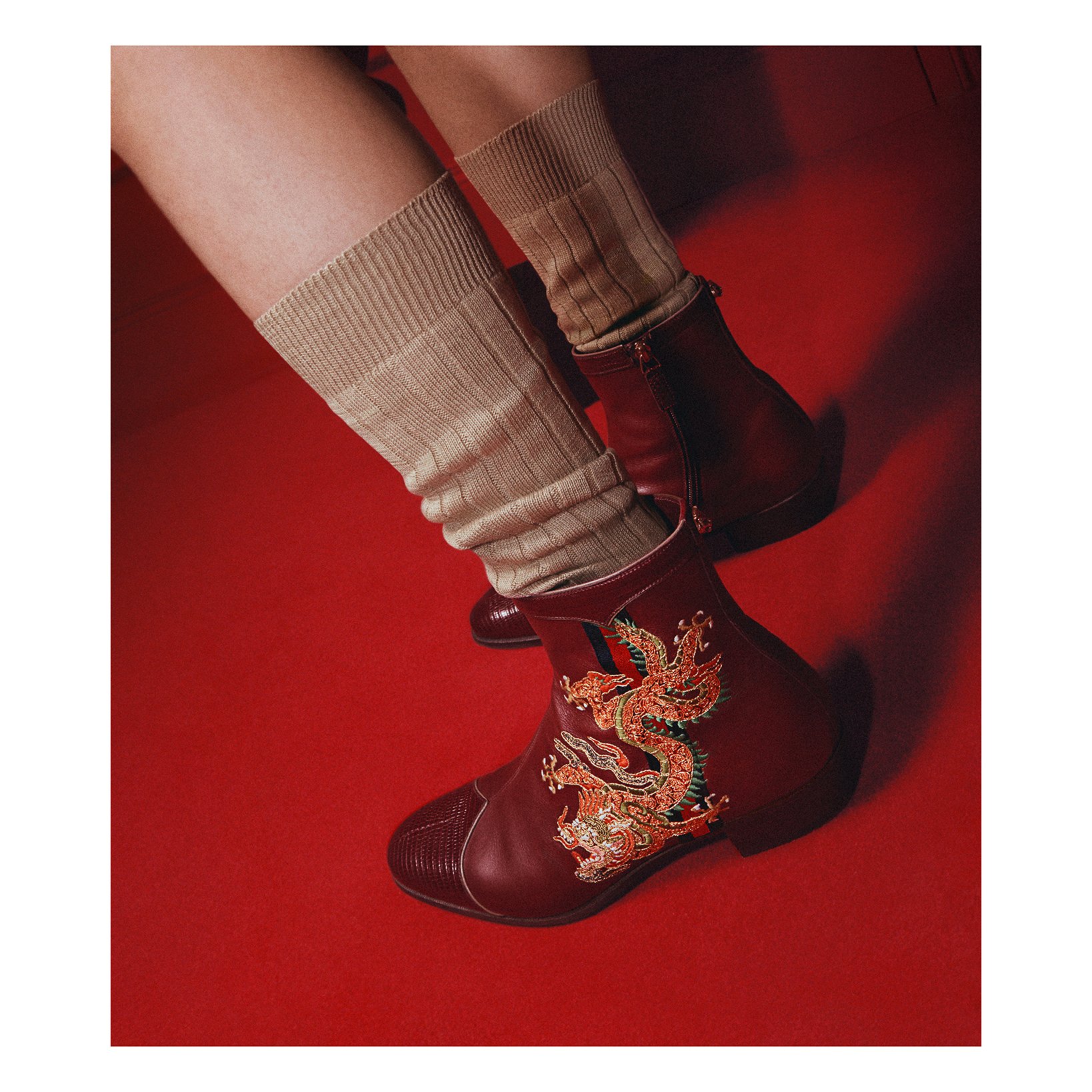 Ankle boots from #GucciCruise18 leather 