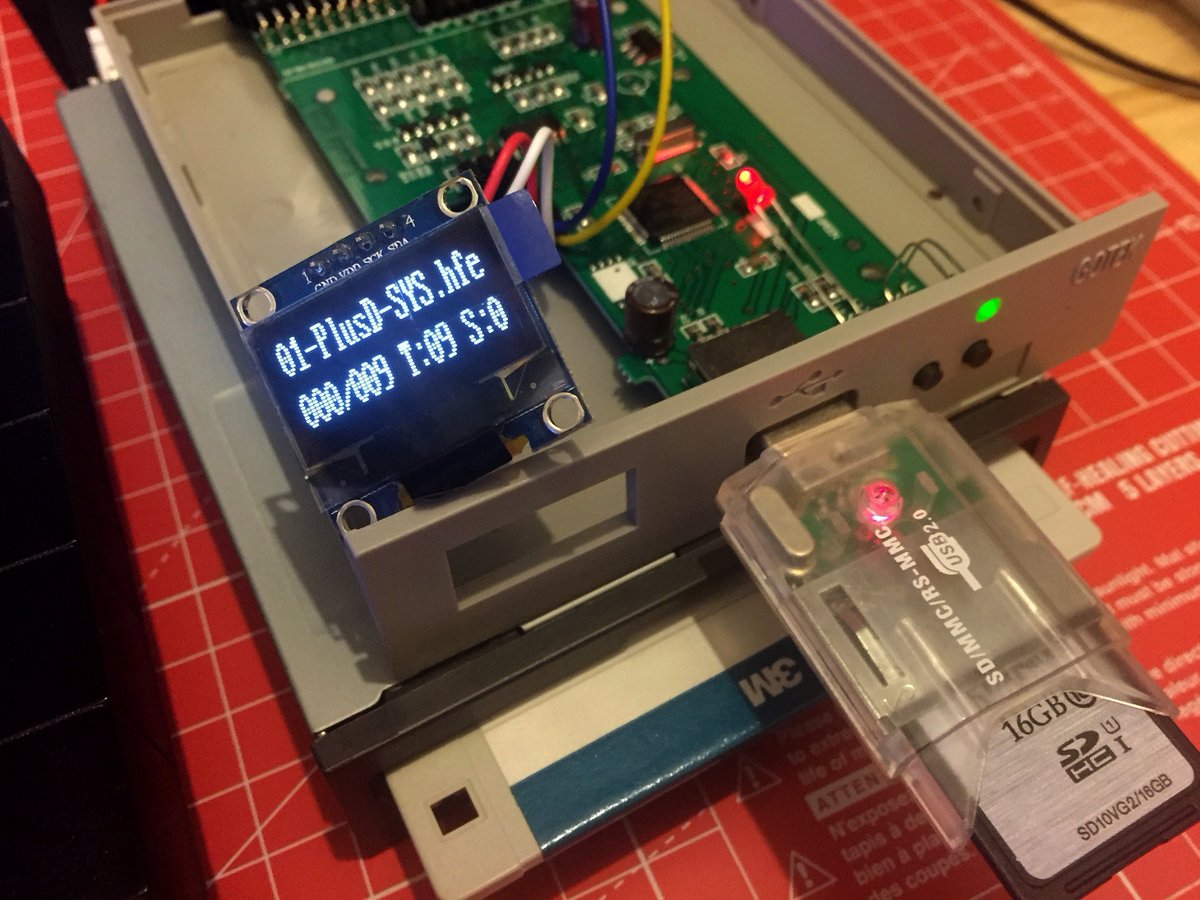 ProjectSPECCY's tweet image. Had fun today, flashing my Gotek with FlashFloppy and adding the OLED Display and Rotary Encoder mods. Works a treat on my Sinclair Spectrum 48K With Datel +D interface.